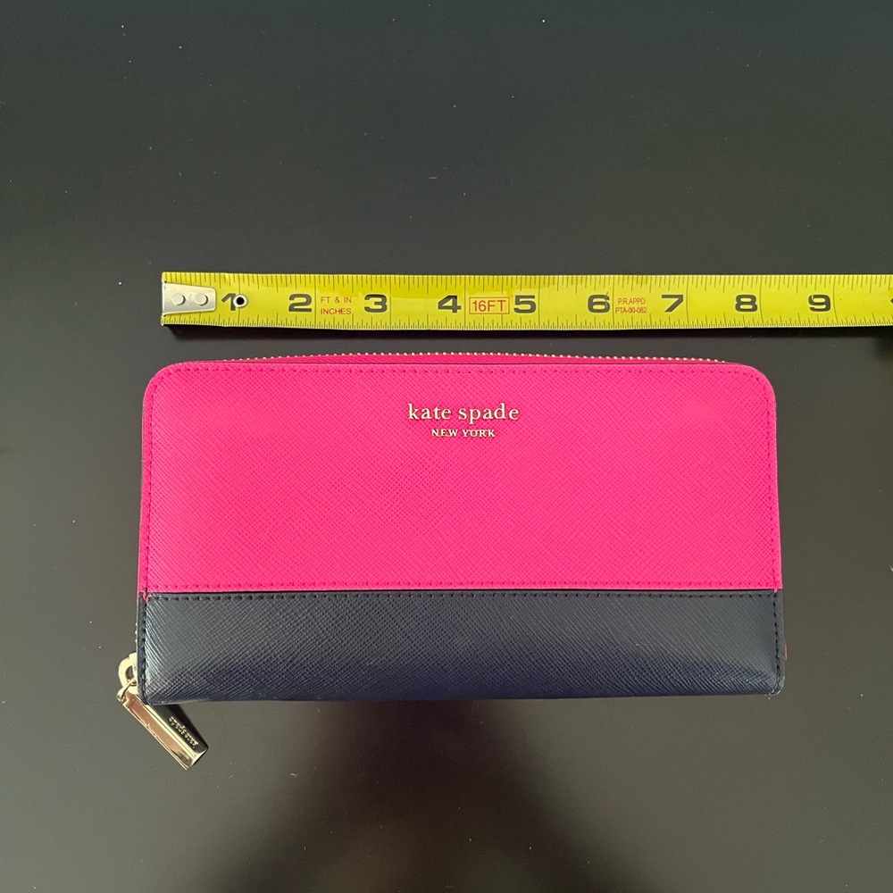 Kate Spade Pink and Navy Wallet Leather
